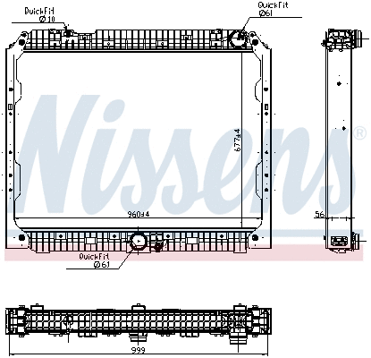 Radiator, engine cooling (627003)