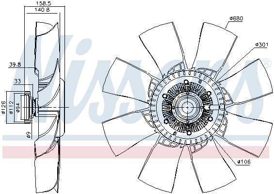 Clutch, radiator fan (86103)