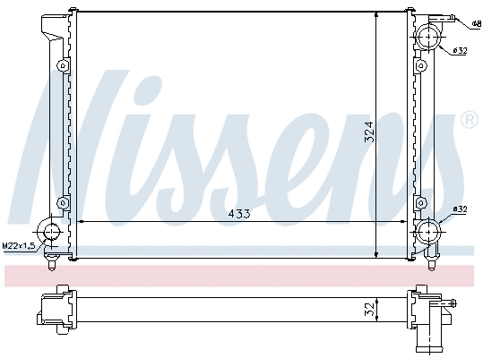 Radiator, engine cooling (699406)