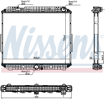 Radiator, engine cooling (6270020)