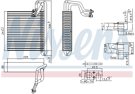 Evaporator, air conditioning