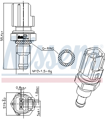 Sensor, coolant temperature