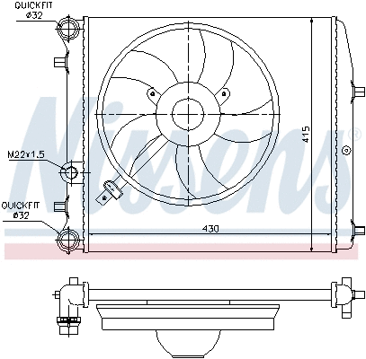 Radiator, engine cooling (697080)