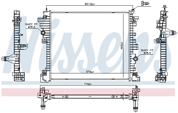 Radiator, engine cooling (606568)