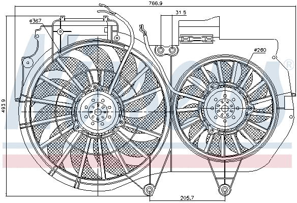 Fan, engine cooling