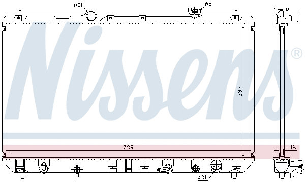 Radiator, engine cooling
