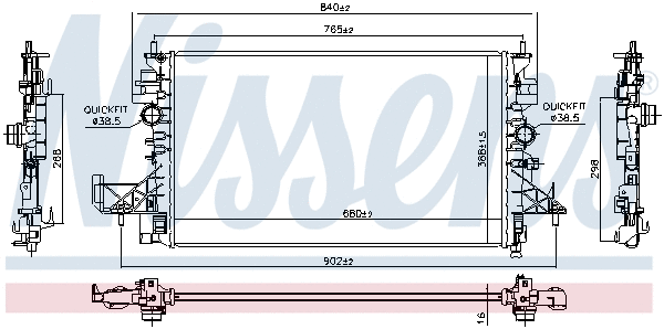 Radiator, engine cooling
