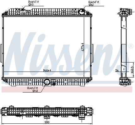 Radiator, engine cooling (6270030)