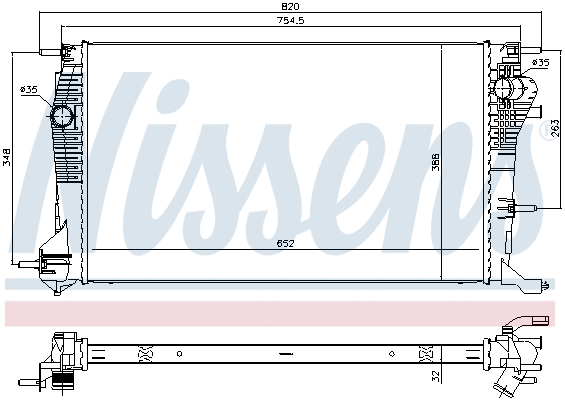 Radiator, engine cooling (696774)