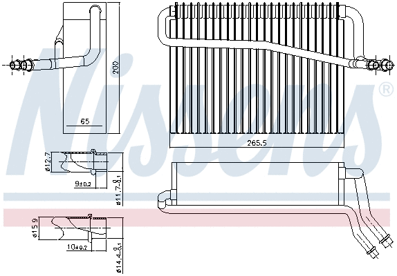 Evaporator, air conditioning