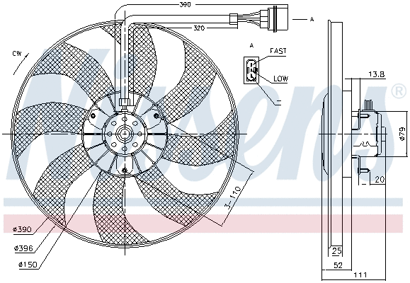 Fan, engine cooling