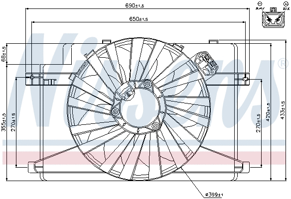 Fan, engine cooling (85106)