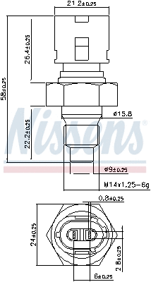 Sensor, coolant temperature