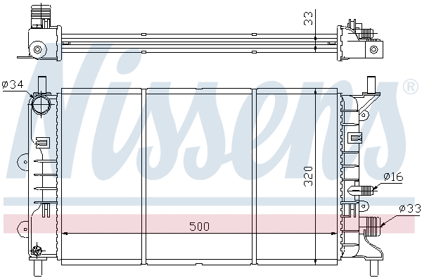 Radiator, engine cooling (692630)
