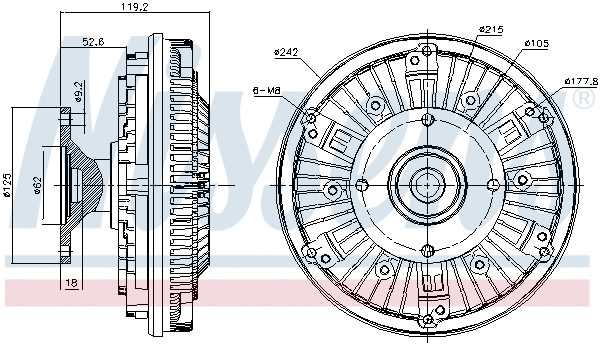 Clutch, radiator fan