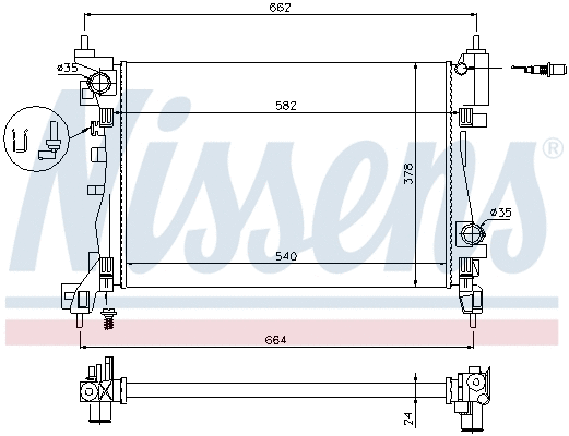 Radiator, engine cooling (695269)