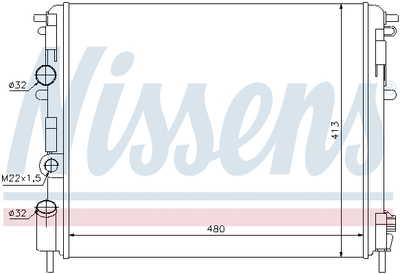 Radiator, engine cooling (695640)