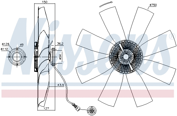 Clutch, radiator fan