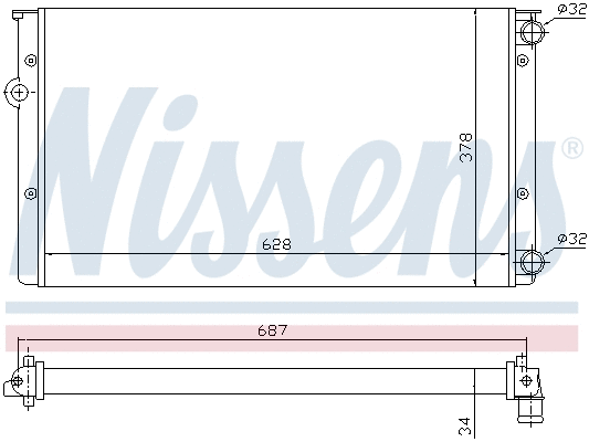 Radiator, engine cooling (699677)