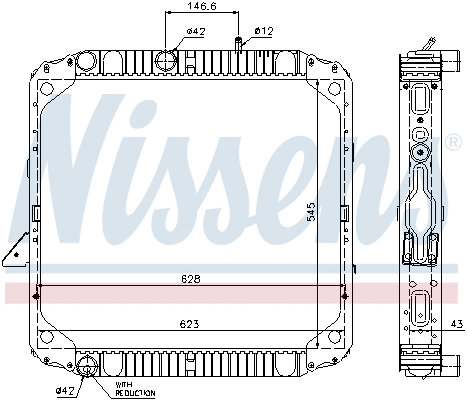 Radiator, engine cooling (62564)