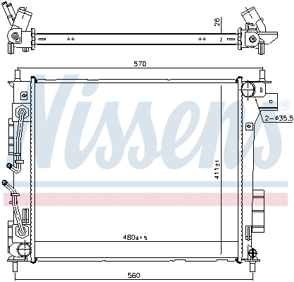Radiator, engine cooling (666205)