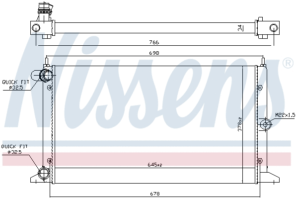 Radiator, engine cooling (692777)
