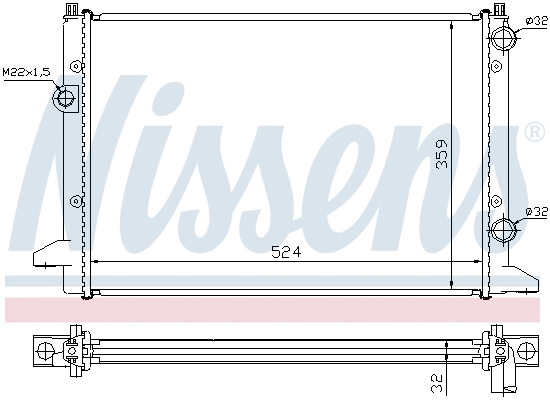 Radiator, engine cooling (699703)