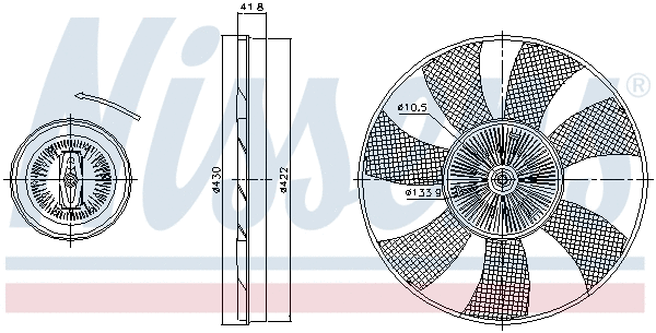 Clutch, radiator fan