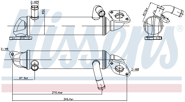 Cooler, exhaust gas recirculation