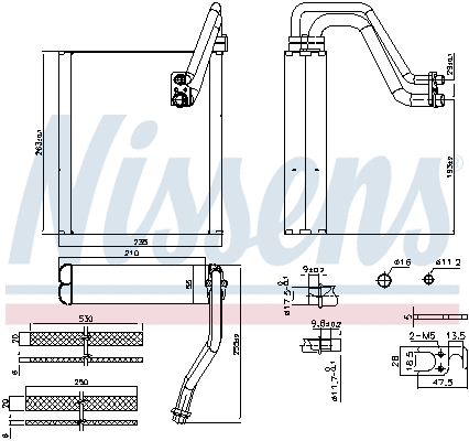 Evaporator, air conditioning
