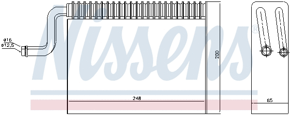 Evaporator, air conditioning