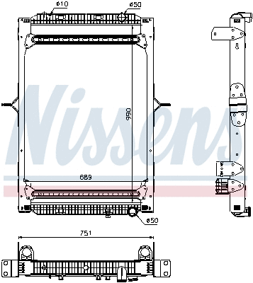 Radiator, engine cooling (63785)