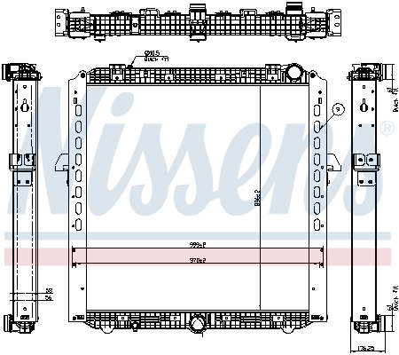 Radiator, engine cooling (67175)