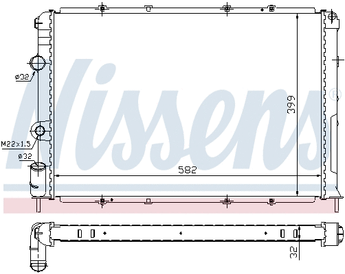 Radiator, engine cooling (695700)