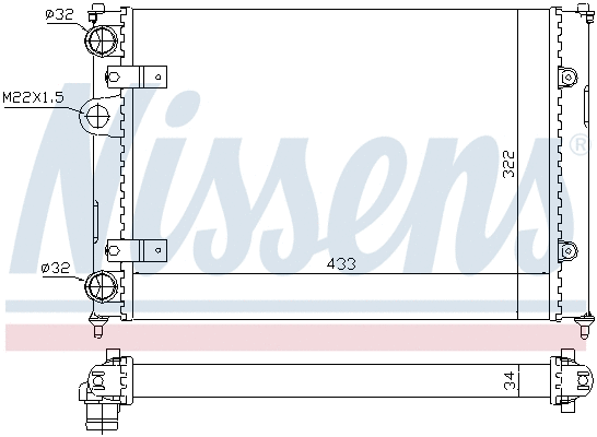 Radiator, engine cooling (693248)
