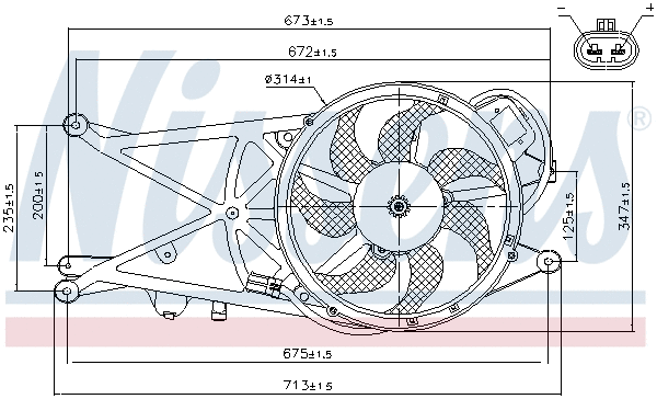 Fan, engine cooling (85205)