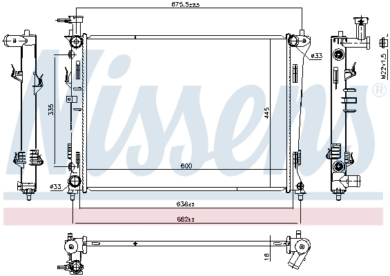 Radiator, engine cooling (606475)