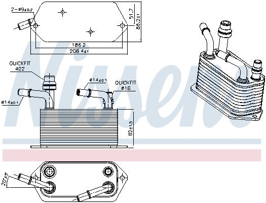Oil Cooler, automatic transmission