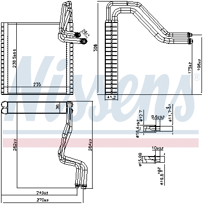 Evaporator, air conditioning (92372)