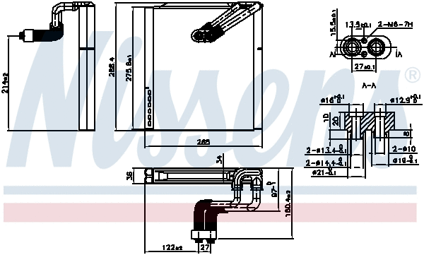 Evaporator, air conditioning