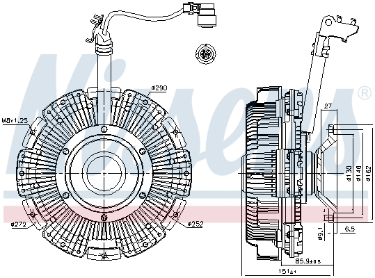Clutch, radiator fan (86241)