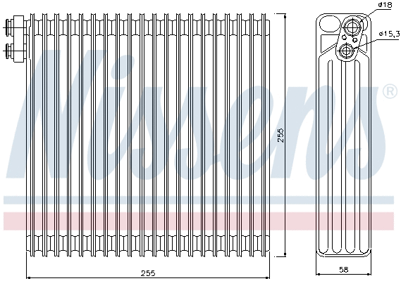 Evaporator, air conditioning