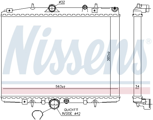 Radiator, engine cooling (694510)