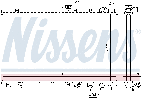 Radiator, engine cooling