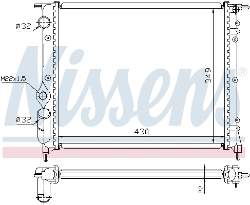 Radiator, engine cooling (698307)