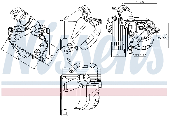 Oil Cooler, engine oil (91322)