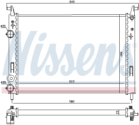 Radiator, engine cooling (691154)