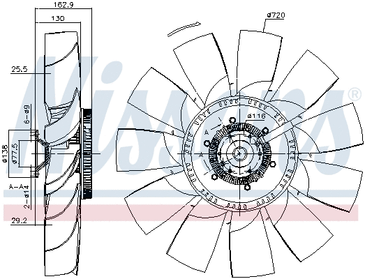Clutch, radiator fan