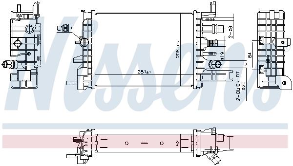 Radiator, engine cooling (607033)