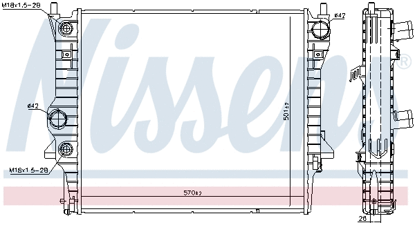 Radiator, engine cooling